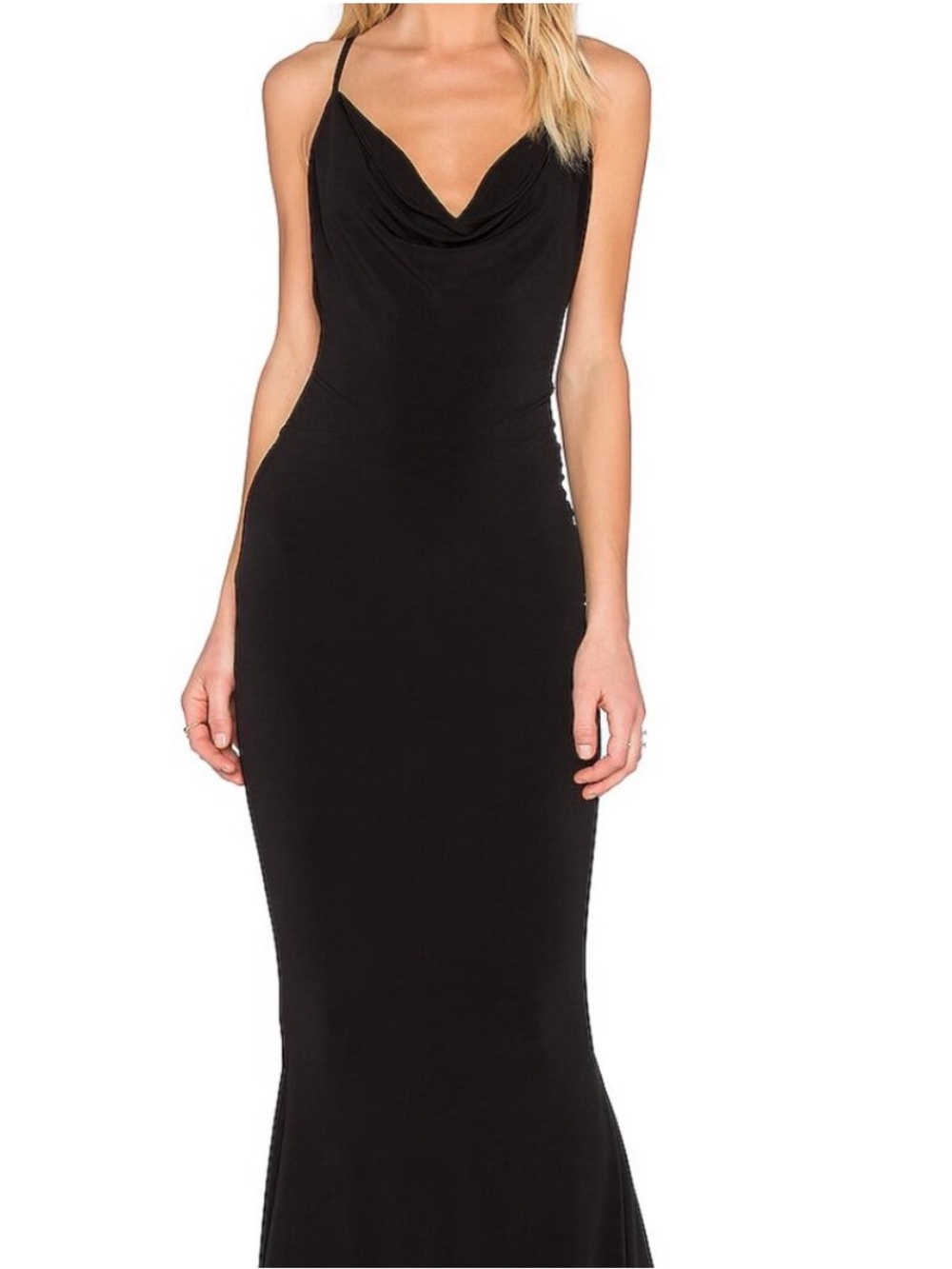 Nookie Black Cowl Neck Maxi Dress